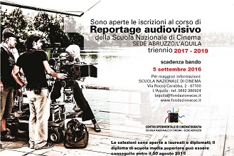 Aperte le iscrizioni per la Scuola Nazionale di Cinema del CSC Abruzzo