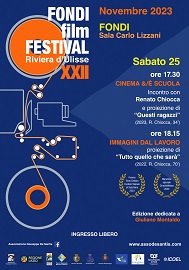 FONDI FILM FESTIVAL 22 - Ultimo appuntamento con ospite Renato Chiocca