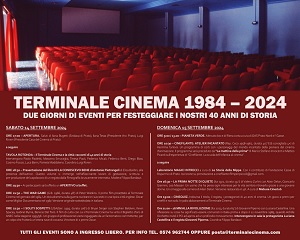 TERMINALE CINEMA PRATO - Il 14 e 15 settembre due giornate per festeggiare i 40 anni di attivit