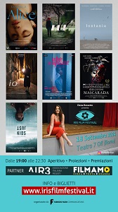 IRIS FILM FESTIVAL - Il 18 settembre la proiezione e premiazione dei cortometraggi vincitori.