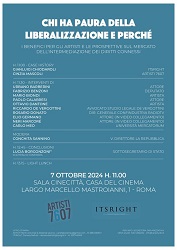 ARTISTI 7607 e ITSRIGHT - Una tavola rotonda a Roma il 7 ottobre