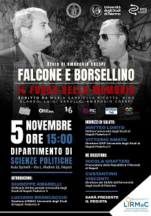 FALCONE E BORSELLINO: IL FUOCO DELLA MEMORIA - A Napoli il 5 novembre