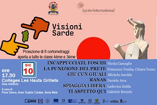 VISIONI SARDE NEL MONDO - Il 10 dicembre il Lyce International di Saint-Germain-en-Laye apre al cinema sardo