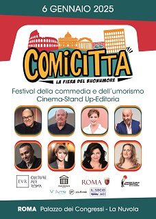 COMICITTA' - La Fiera del Buonumore il 6 gennaio a Roma con Carlo Verdone, Lino Banfi, Edvige Fenech, Maurizio Battista