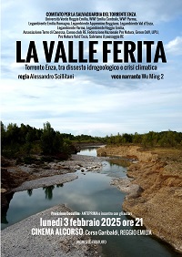 LA VALLE FERITA - Luned 3 febbraio a Reggio Emilia il doc sul torrente Enza