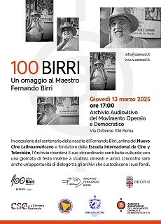 100 BIRRI - Un omaggio al Maestro del Nuevo Cine Latinoamericano il 13 marzo allAAMOD