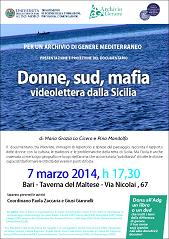 Donne, sud e mafia, Videolettera dalla Sicilia a Bari