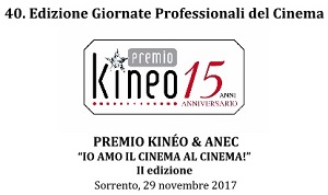 GIORNATE PROFESSIONALI CINEMA - Il 29 novembre il Premio Kino e ANEC