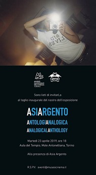 ASIA ARGENTO - A Torino a mostra ANTOLOGIA ANALOGICA