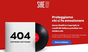SIAE - Parte la campagna per la Direttiva Europea sul Copyright
