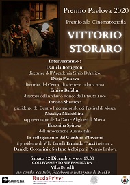 PREMIO PAVLOVA 2020 - Al Maesro Vittorio Storaro