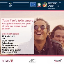 CINEMA&SOCIETA' - Il 27 aprile nuovo incontro dei Progetti ABC Regione Lazio
