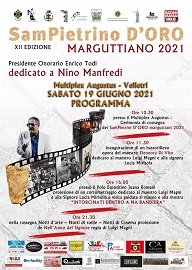 SAMPIETRINO D'ORO MARGUTTIANO 12 - La premiazione il 19 giugno al Multiplex Augustus di Velletri