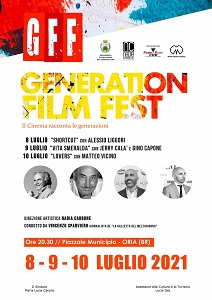GENERATION FILM FESTIVAL 1 - Dall'8 al 10 luglio a Oria
