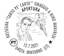 TANTO PE' CANTA' - Due annulli postali per commemorare la vittoria di Nino Manfredi al Festival di Cannes