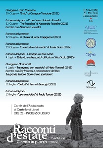 RACCONTI D'ESTATE - IL CINEMA IN PIAZZA 3 - Dal 20 Giugno al 13 Luglio a Lipari