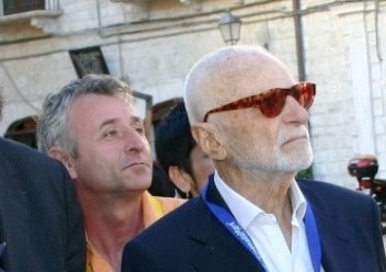 Il direttore del Festival Franco Rina con Mario Monicelli