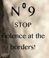 locandina di "N.9 - Stop alle Violenze alle Frontiere!"