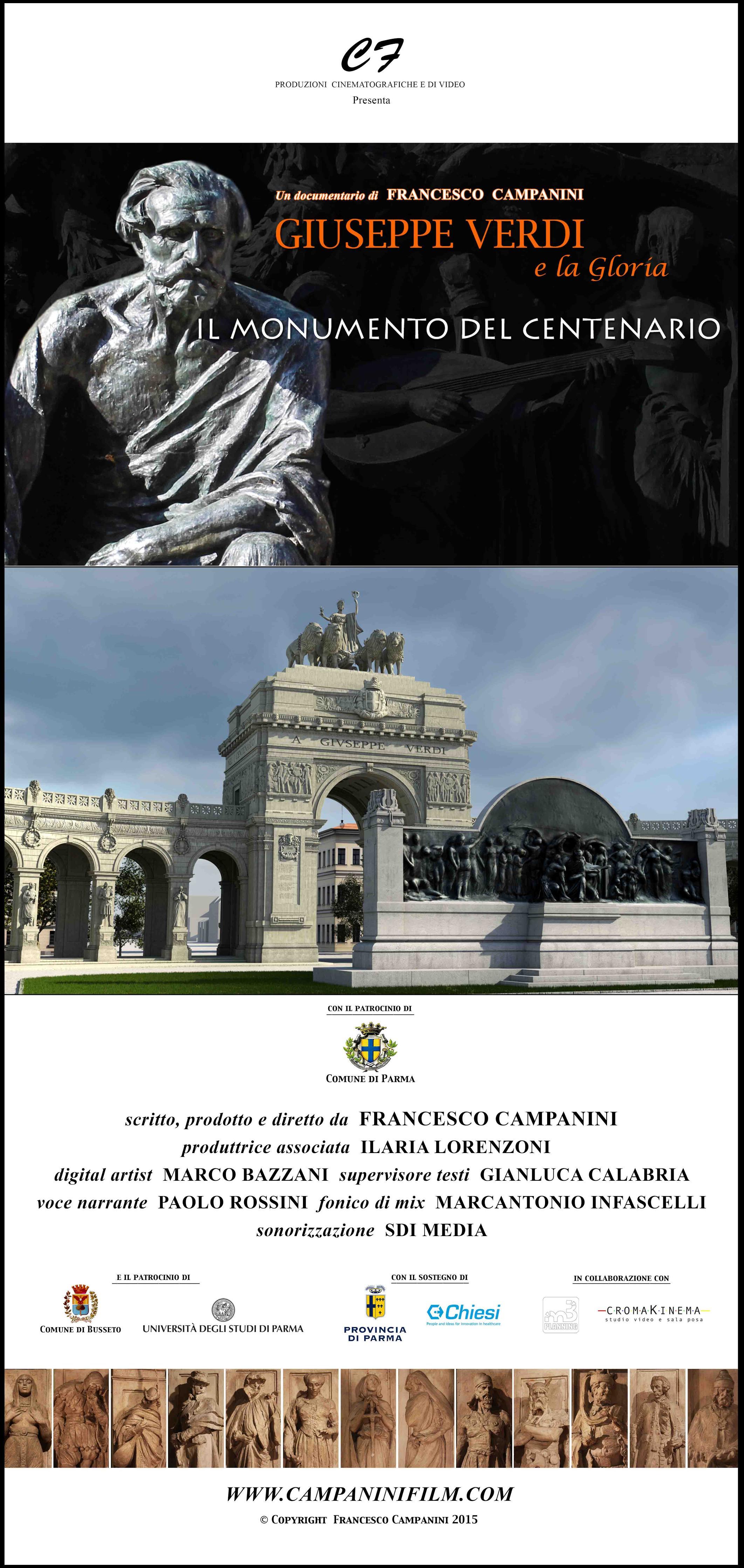 locandina di "Giuseppe Verdi e la Gloria - Il Monumento del Centenario"
