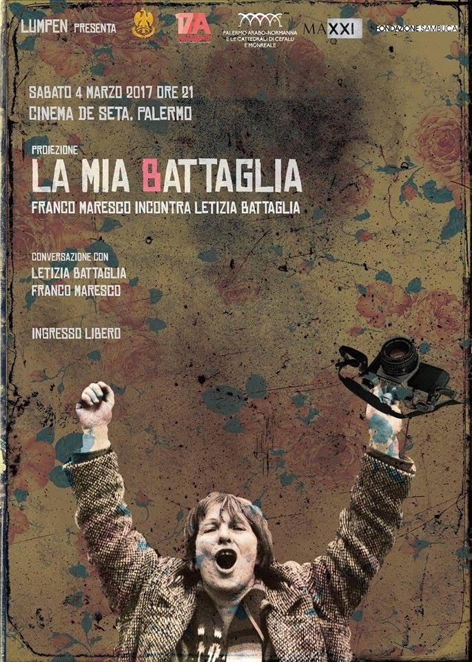 locandina di "La Mia Battaglia. Franco Maresco incontra Letizia Battaglia"