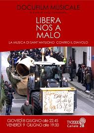 locandina di "Libera Nos a Malo: la Musica di Sant'Antuono contro il Diavolo a Macerata Campania"