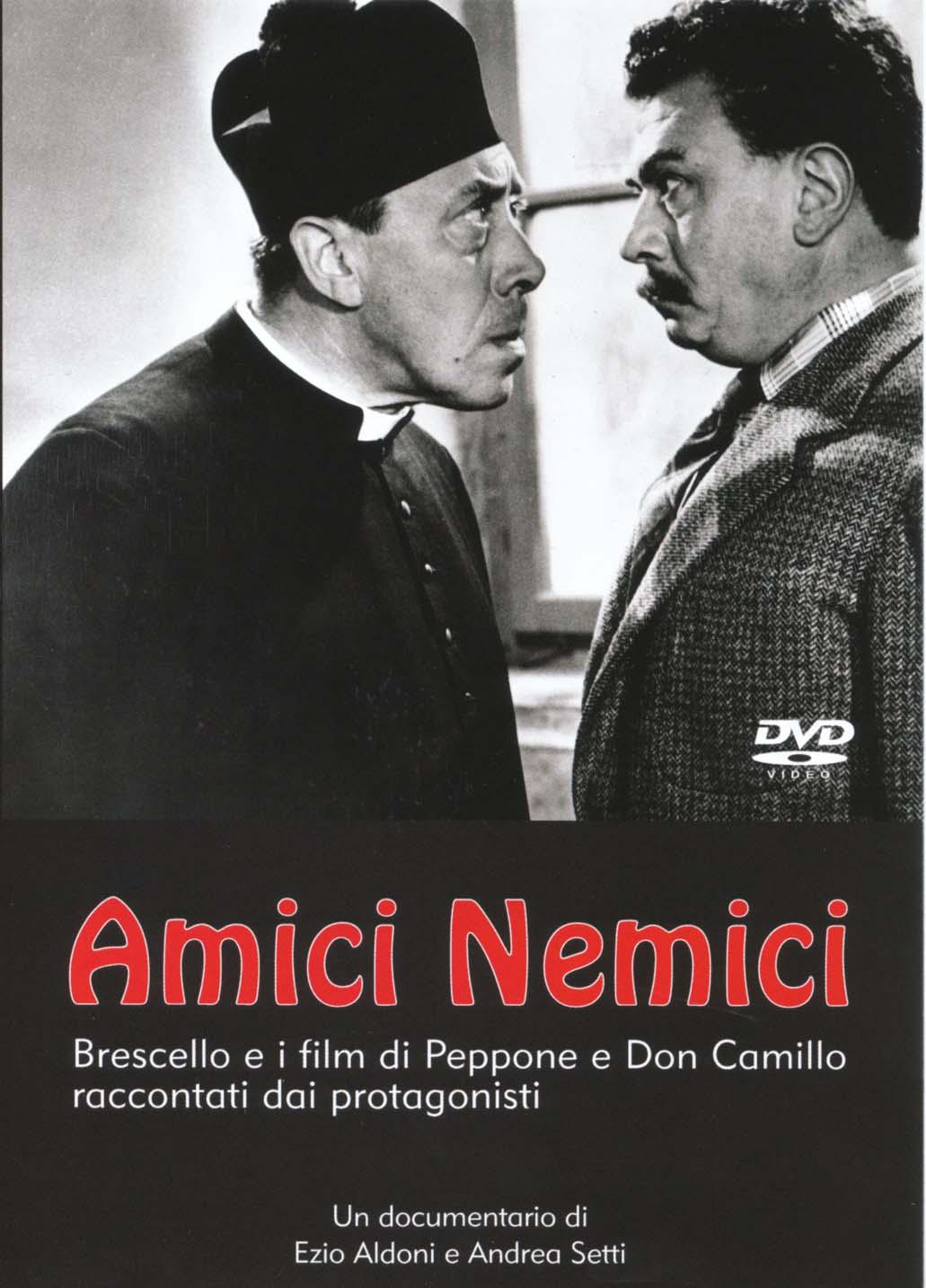 locandina di "Amici e Nemici. Brescello e i Film di Peppone e Don Camillo Raccontati dai Protagonisti"