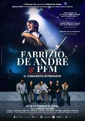 locandina di "Fabrizio De Andre' e PFM. Il Concerto Ritrovato"
