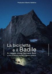 locandina di "La Bicicletta e il Badile. In Viaggio come Hermann Buhl"