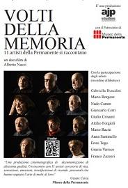 locandina di "Volti della Memoria - 11 Artisti della Permanente si Raccontano"